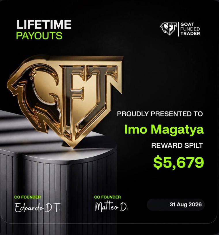 Imo Magatya Goat Funded Trader lifetime payouts of over R90 000